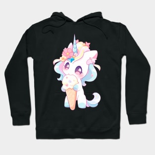 Unicorn appetizing eats ice cream Hoodie